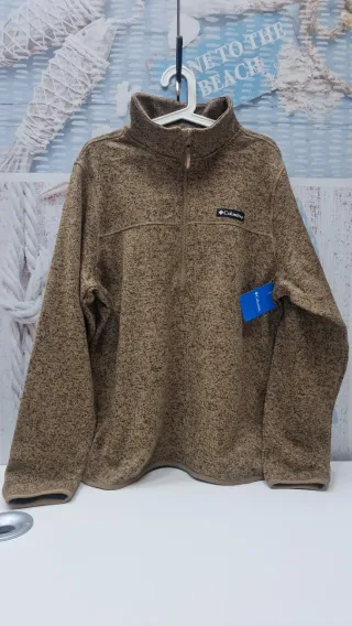 Sudadera Columbia Marrón Media Cremallera