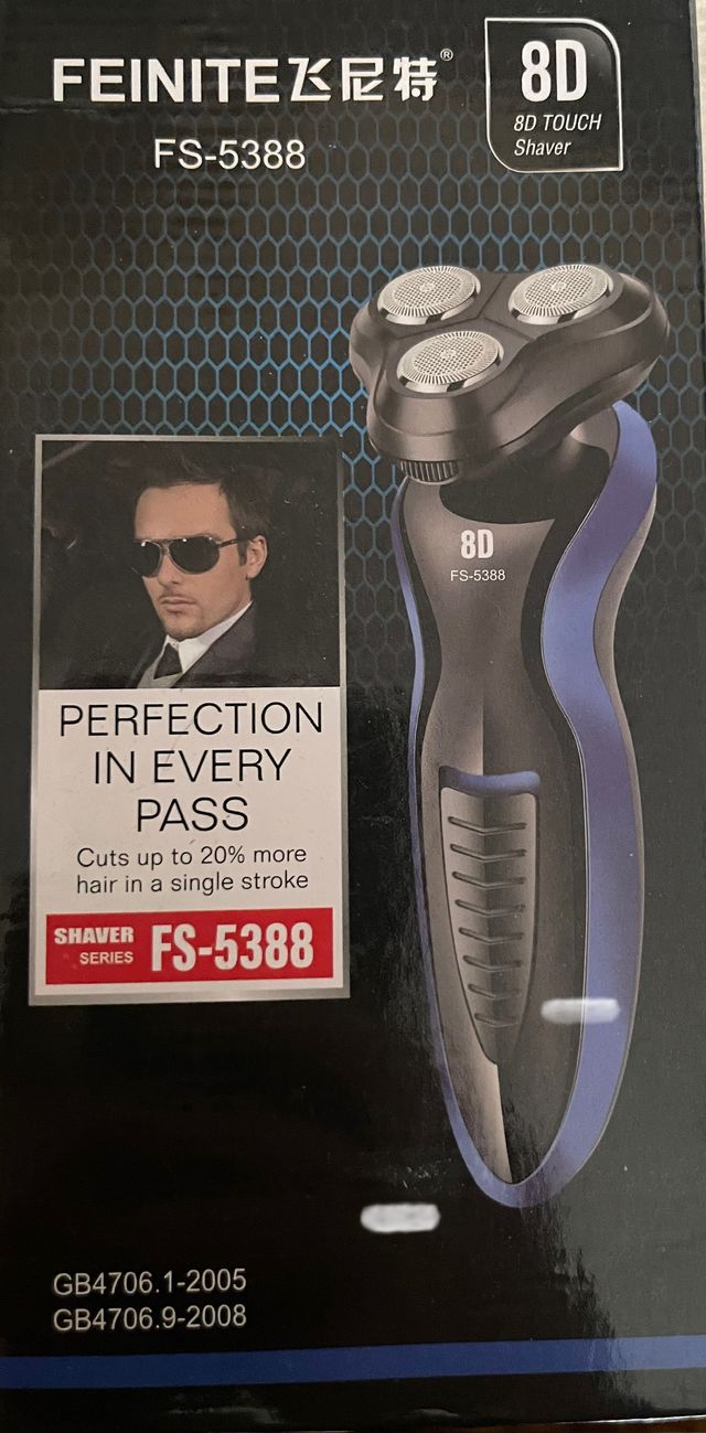 Afeitadora FEINITE FS-5388 8D Negra/Azul