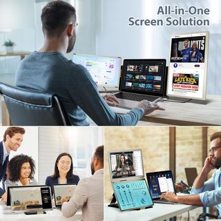 Monitor Portátil Doble 15.6 Negro/Plata