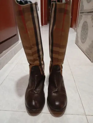 Botas Beige y Marrón