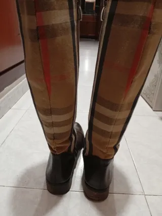 Botas Beige y Marrón