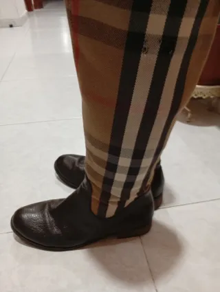 Botas Beige y Marrón