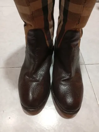 Botas Beige y Marrón