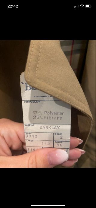 Gabardina Burberry Beige