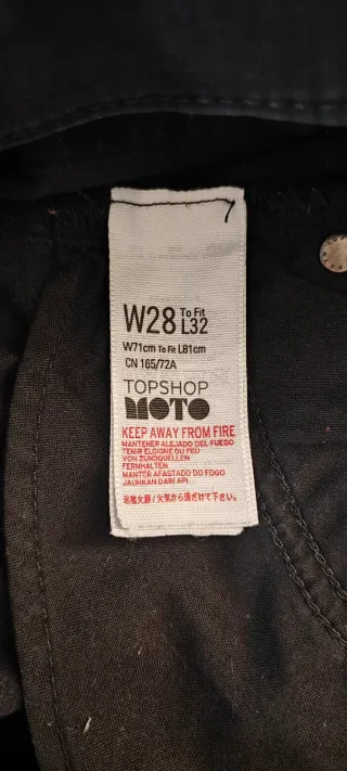 Pantalón tejano negro mujer roto