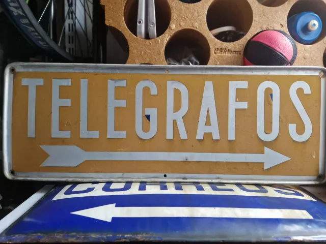 Placa TELEGRAFOS Aluminio 60x22