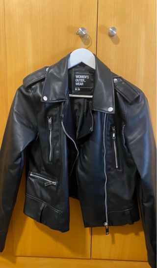 Cazadora Biker Negra Talla M