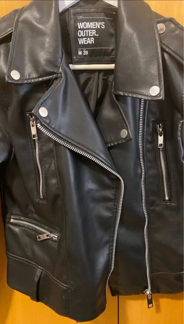 Cazadora Biker Negra Talla M