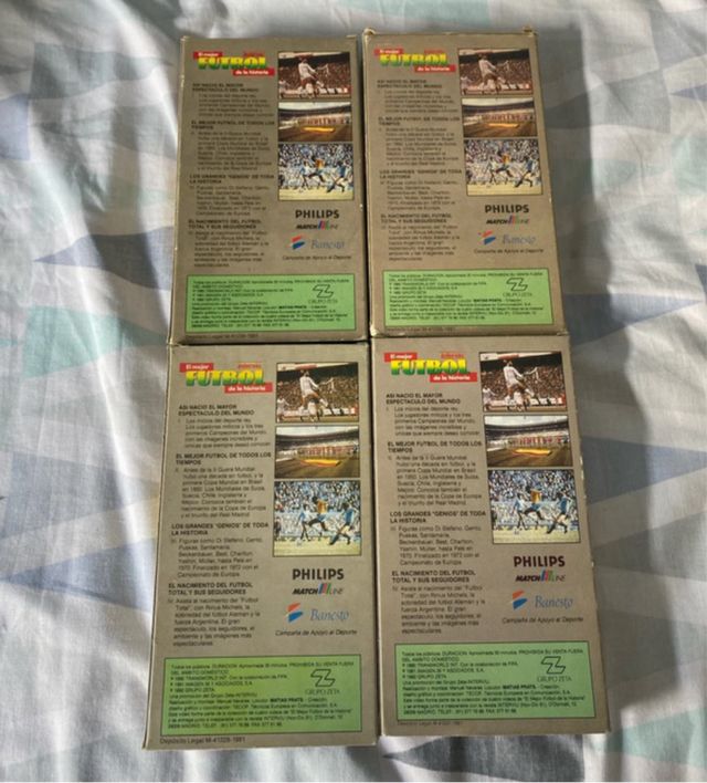 Lote 4 Cintas VHS El Mejor Fútbol de la Historia