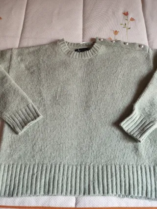 Jersey Cortefiel verde claro