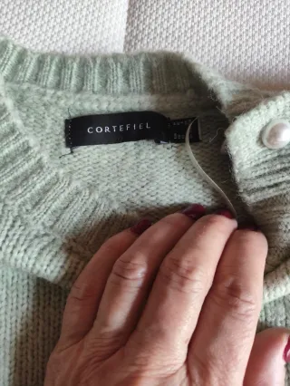 Jersey Cortefiel verde claro