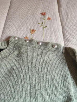 Jersey Cortefiel verde claro