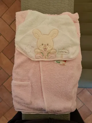 Accappatoio bimbo 6/12 mesi con orsetto