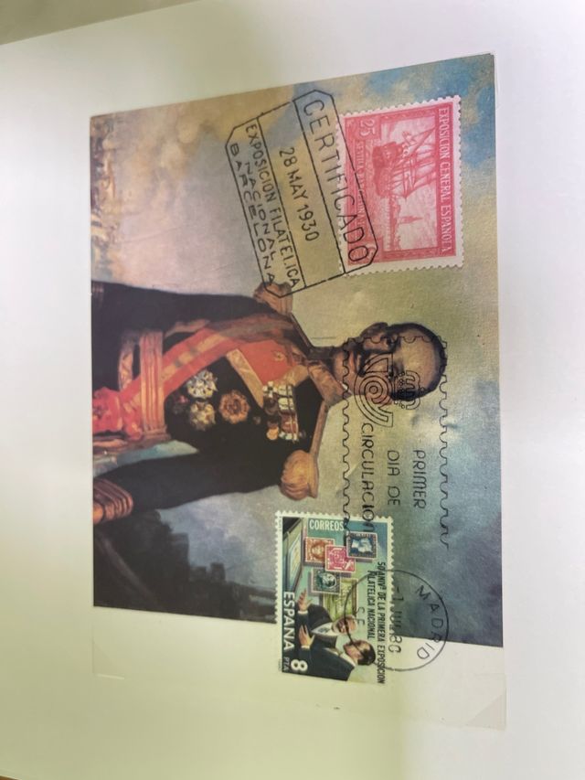 Francobollo certificato Esposizione Filatelica Barcellona