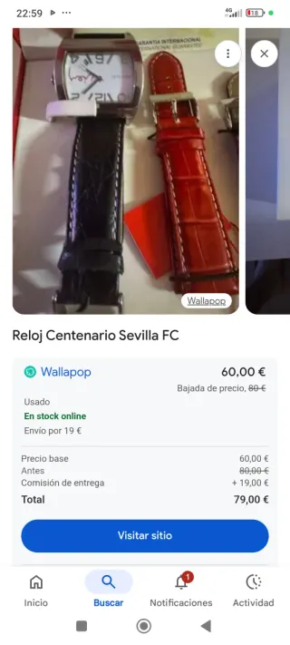 Reloj Sevilla FC Marrón y Plateado