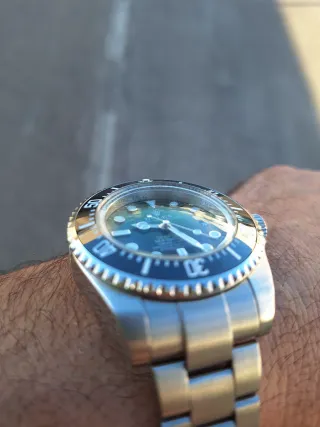 Reloj Acero Inoxidable Negro y Plateado