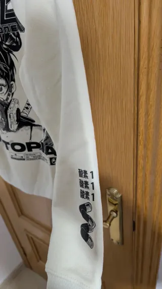 Sudadera Anime Estampado Metal Dystopia