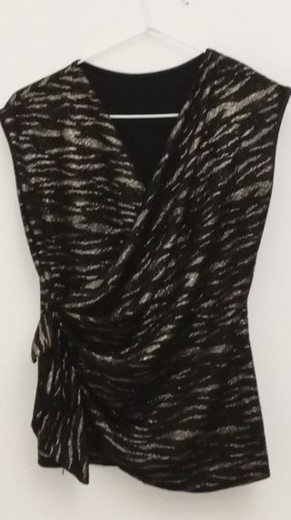 chaqueta plateada top lentejuelas negra nuevo