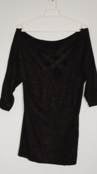 chaqueta plateada top lentejuelas negra nuevo