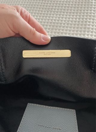Bolso Tote Piel Marc Jacobs Gris azulado