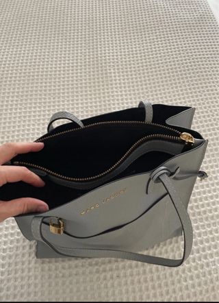 Bolso Tote Piel Marc Jacobs Gris azulado