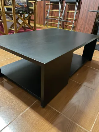Mesa de centro preta madeira