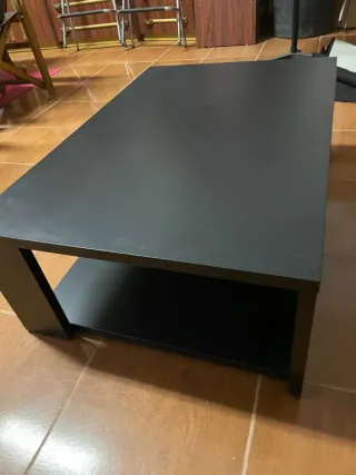 Mesa de centro preta madeira