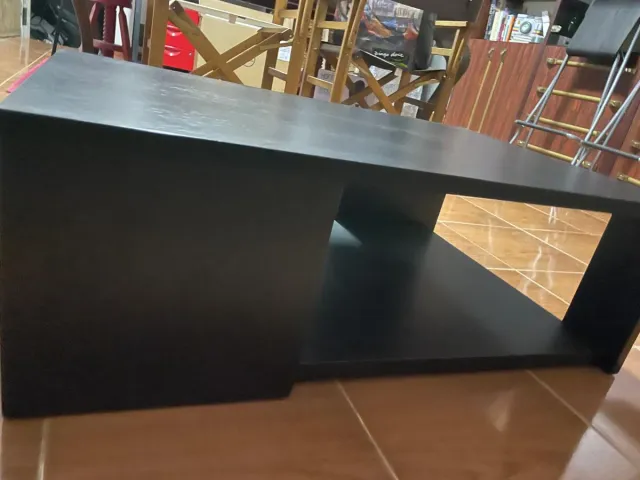 Mesa de centro preta madeira