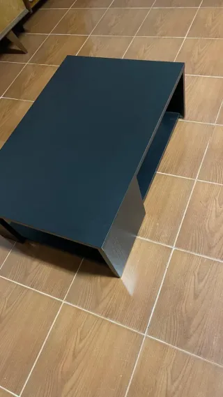 Mesa de centro preta madeira