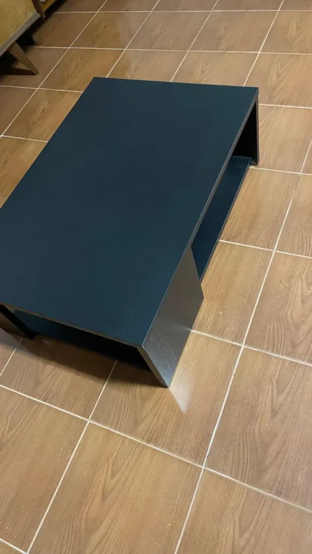 Mesa de centro preta madeira