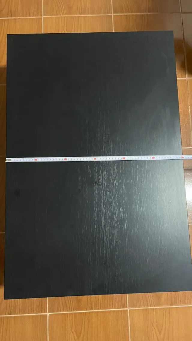 Mesa de centro preta madeira