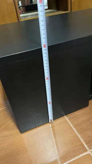 Mesa de centro preta madeira