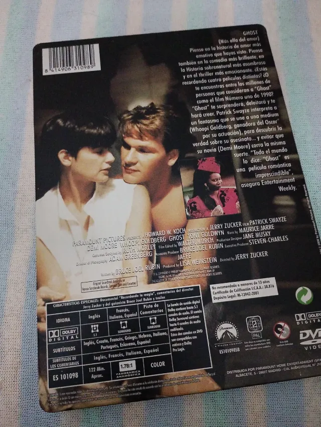 DVD Ghost na Caixa Metálica da Coleção Paramount