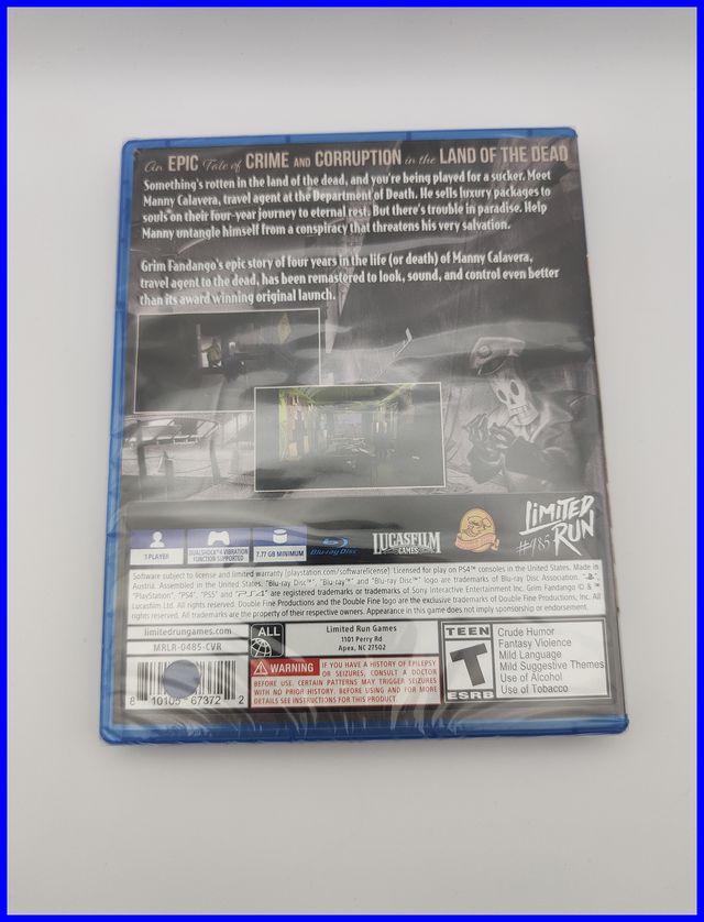 Grim Fandango Remastered (Sigillato) LRG Playstation