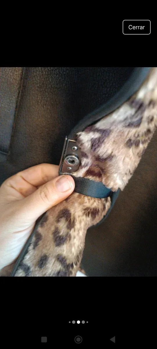 Abrigo tipo pelliza marrón con forro leopardo