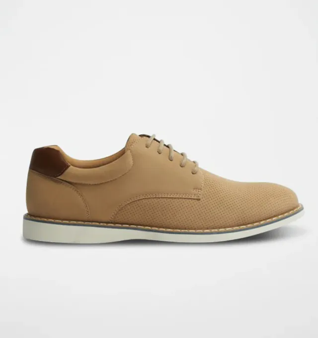Zapatos Derby Hombre Talla 43 Beige/Marrón