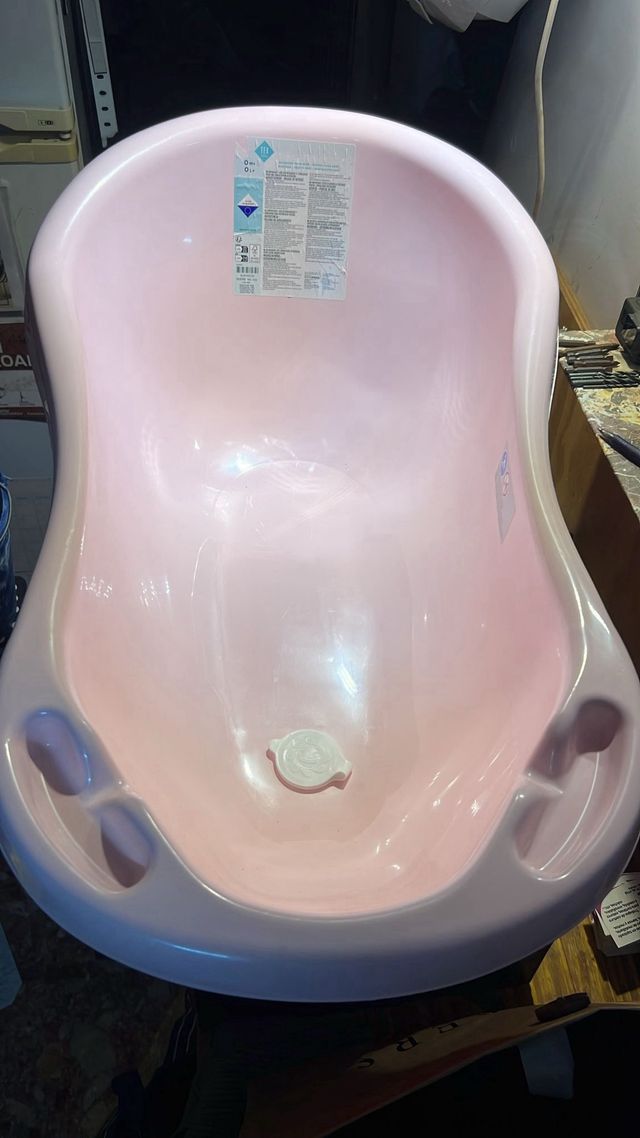 Bañera bebé rosa