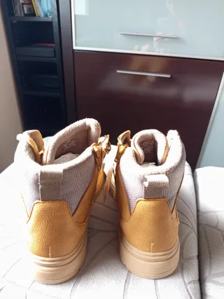 Botines Zara Desert Cordones Beige Talla 39