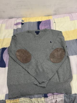 Jersey Polo Ralph Lauren gris con parches