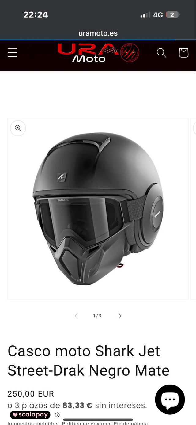 Casco Shark Nero Usato