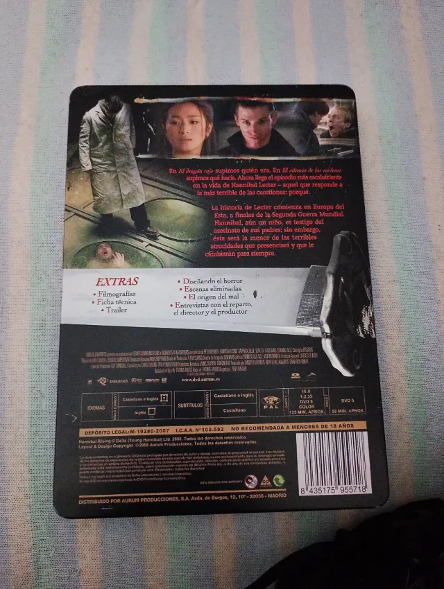 Hannibal El Origen del Mal DVD Metálica 2 Discos