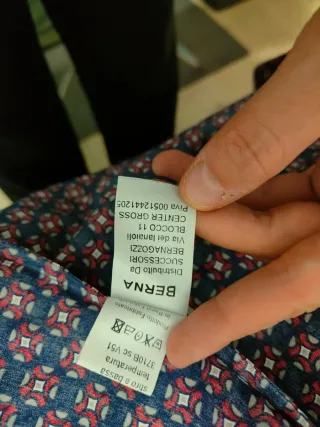 Camicia Berna uomo fantasia geometrica