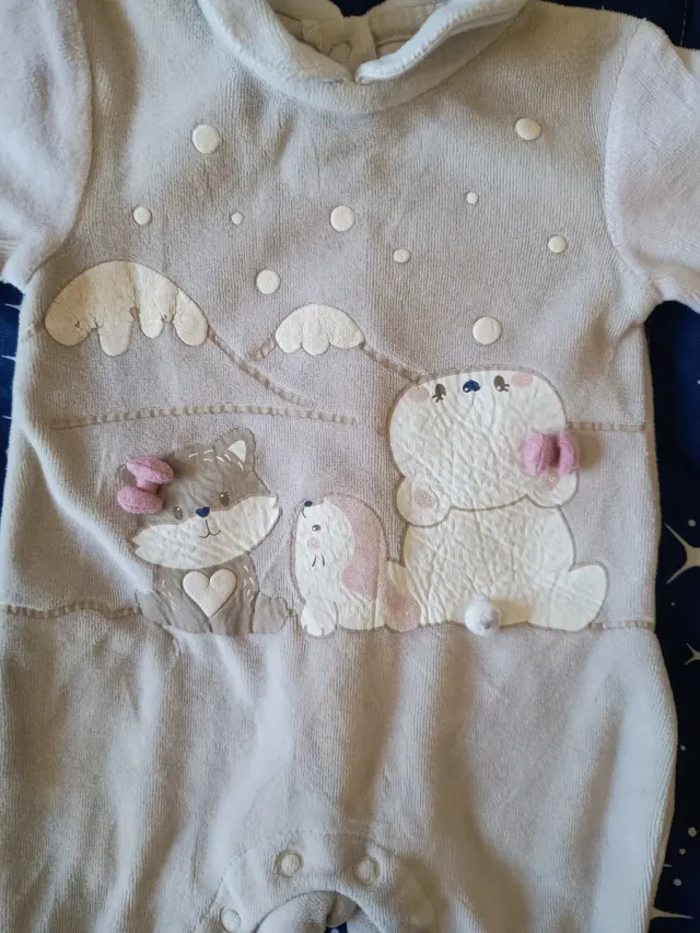 Tutine neonata 50 cm, set 4 pezzi