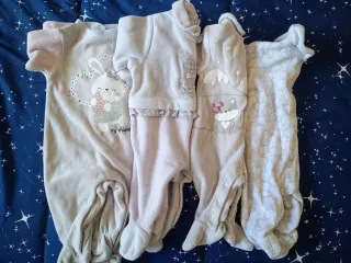 Tutine neonata 50 cm, set 4 pezzi