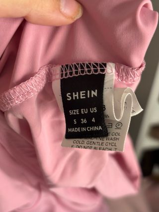 Top rosa manga larga