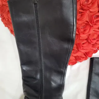 Botas altas vestir piel negras talla 39