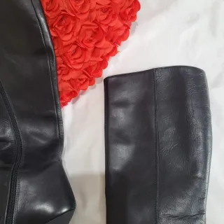 Botas altas vestir piel negras talla 39