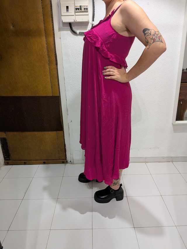 Vestido Cortefiel rosa talla M