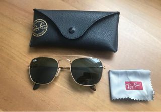 Gafas de Sol Ray-Ban Caravan Dorado y Negro