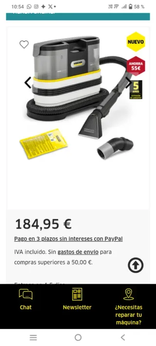 Limpia tapicerías karcher